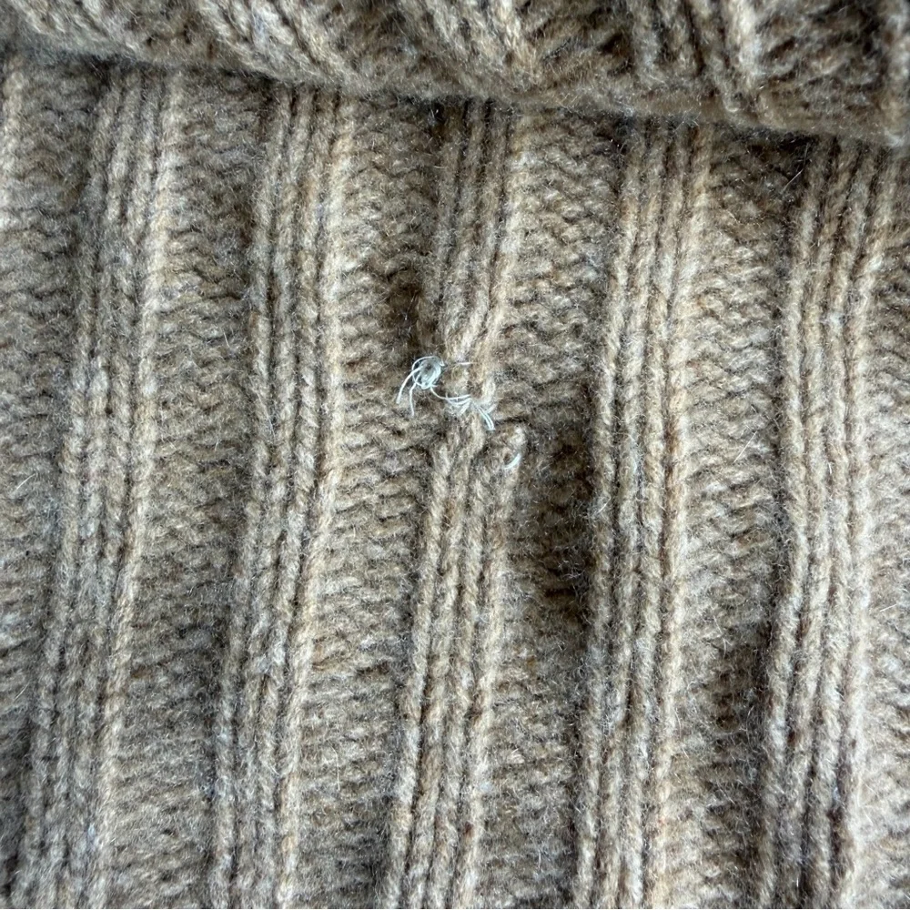 Ralph Lauren Blue Label 80 Wool 20 Cashmere Camel Tan Crop Boxy Knit Turtleneck - Picture 10 of 15